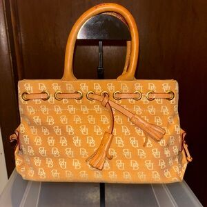 Dooney & Bourke Orange Satchel with Tassels, Preowned